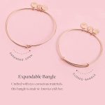 Alex and Ani Birthstones Expandable Bangle for Women, Crystal Charm for Every Month, Shiny Finish, 2 to 3.5 in - Image 2